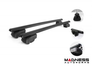 Alfa Romeo Stelvio Roof Rack Cross Bars - for models w/ factory roof rails - Black (2017-2025) Alfa Romeo Stelvio Roof Rack Cross Bars - for models w/ factory roof rails - Black (2017-2025)